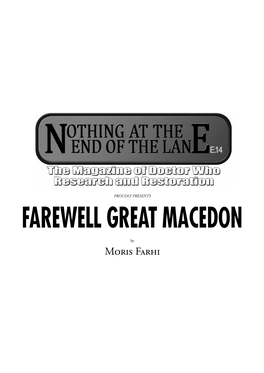 Farewell Great Macedon