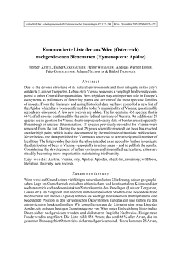 Österreichischer Entomologen 67: 137–194 Wien, Dezember 2015 ISSN 0375-5223