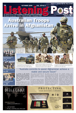 Australian Troops Arrive in Afghanistan