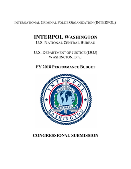 INTERPOL Washington US NATIONAL CENTRAL BUREAU