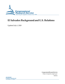 El Salvador: Background and U.S