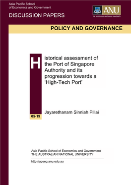 POLICY and GOVERNANCE Istorical Assessment