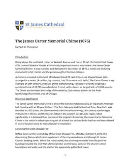 The James Carter Memorial Chime (1876)