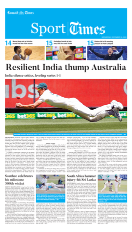 Resilient India Thump Australia India Silence Critics, Leveling Series 1-1