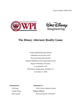 The Disney Alternate Reality Game