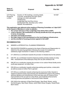 Planning Committee Application Report Template