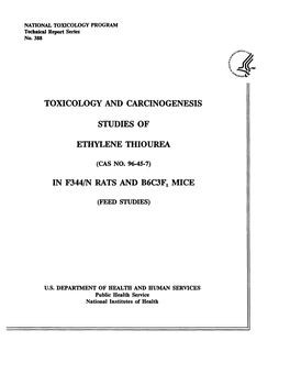 Ethylene Thiourea (CASRN 96-45-7) in F344 Rats and B6c3f1mice