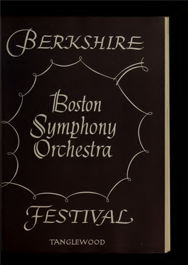 Boston Symphony Orchestra Concert Programs, Summer, 1957-1958