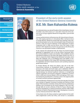 HE Mr. Sam Kahamba Kutesa