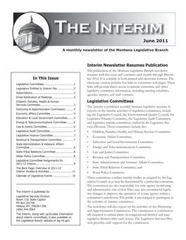 2011 June Interim Newsletter.Indd