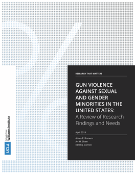 Gun Violence Against Sexual and Gender Minorities in the United States | 1