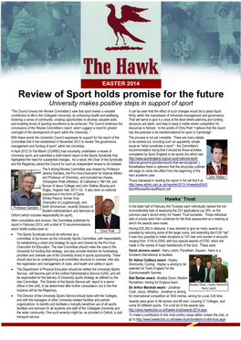 Review of Sport Holds Promise for the Future