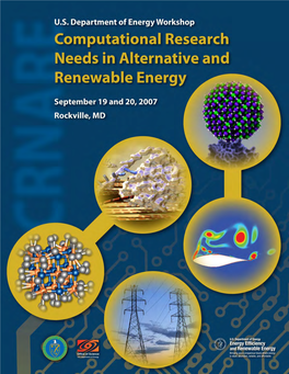 Computational Research Needs in Alternative and Renewable Energy