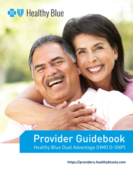 Provider Manual Table of Contents