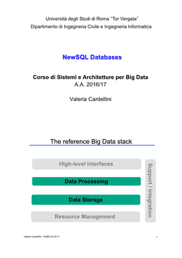 Newsql Databases