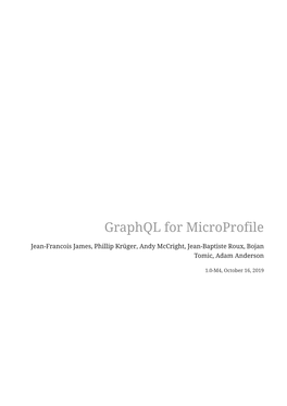 Graphql for Microprofile