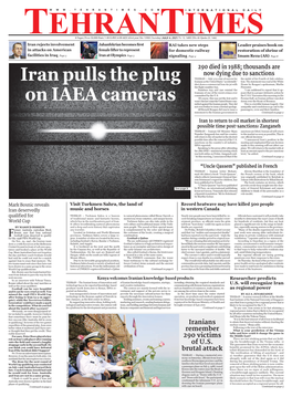 Iran Pulls the Plug on IAEA Cameras