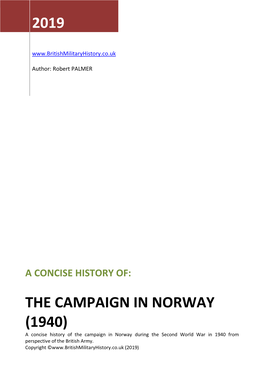 2019 the Campaign in Norway