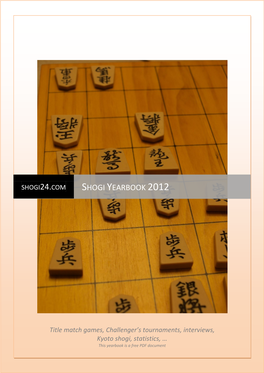 Shogi Yearbook 2012 [Wählen Sie Das Datum Aus]