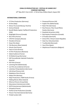 Profiles of International Companies