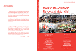 World Revolution Revolution Move Faster Thanthepreparation for Anewwar