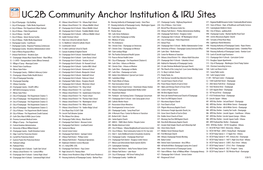 UC2B Community Anchor Institution & IRU Sites