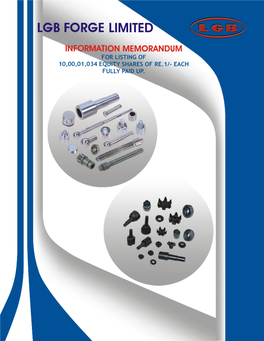 Information Memorandum for Listing of 10,00,01,034 Equity Shares of Re.1/- Each Fully Paid Up