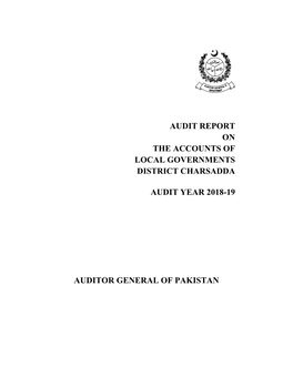 Audit Report on the Accounts of Local Governments District Charsadda