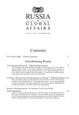 Russia in Global Affairs July