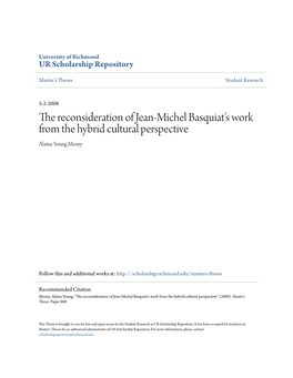 The Reconsideration of Jean-Michel Basquiat's Work from the Hybrid Cultural Perspective