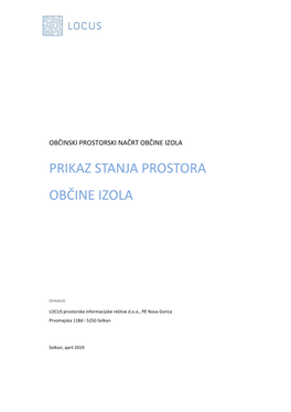 Prikaz Stanja Prostora Občine Izola