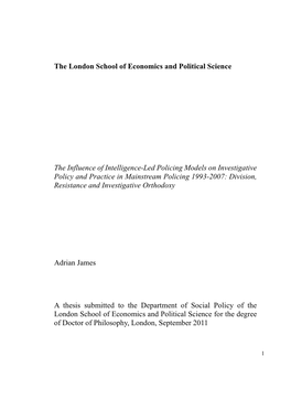 The London School of Economics and Political Science The