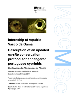 Internship at Aquário Vasco Da Gama Description of an Updated Ex-Situ Conservation Protocol for Endangered Portuguese Cyprinids