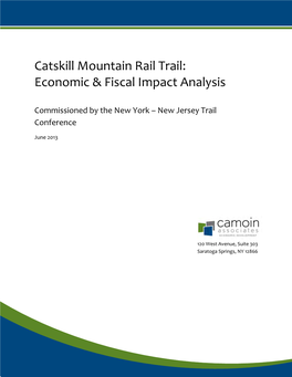 Catskill Mountain Rail Trail: Economic & Fiscal Impact Analysis