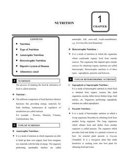 Nutrition Chapter