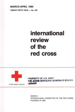 International Review of the Red Cross, March-April 1985, Twenty-Fifth Year