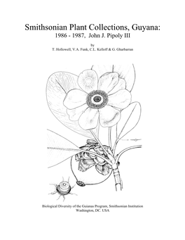 Smithsonian Plant Collections, Guyana: 1986 - 1987, John J