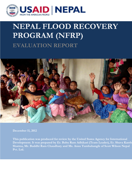 Nepal Flood Recovery Program