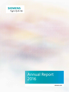 Siemens Annual Report 2016