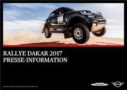 Rallye Dakar 2017 Presse-Information