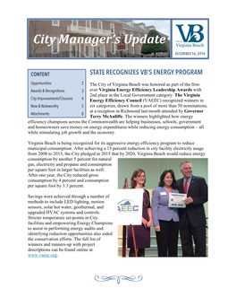 City Manager's Update