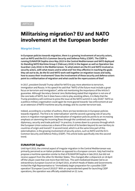 Militarising Migration? EU and NATO Involvement at the European Border