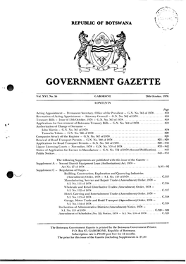 Government Gazette