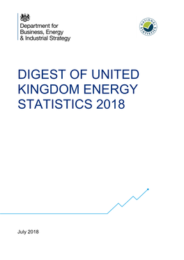 Digest of United Kingdom Energy Statistics 2018