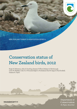 Conservation Status of New Zealand Birds, 2012