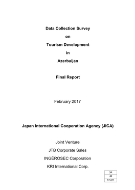 Data Collection Survey on Tourism Development in Azerbaijan Final