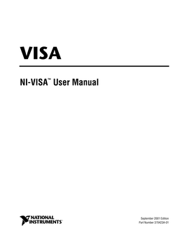 NI-VISA User Manual