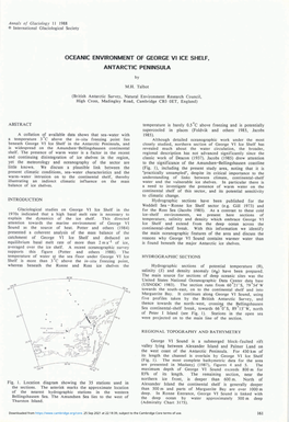 Oceanic Environment of George Vi Ice Shelf