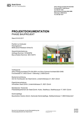 Projektdokumentation Phase Bauprojekt