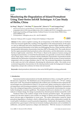 Monitoring the Degradation of Island Permafrost Using Time-Series Insar Technique: a Case Study of Heihe, China